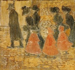 Três meninas em Red 1895
