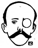 Portrait de l'écrivain et poète français Henri De R Génier 1898