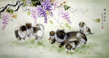 Hond - Chinees schilderij