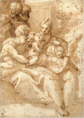 Holy Family With Shepherds And Angels