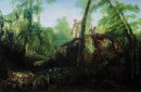 pierre dans la forêt près du déversement 1850