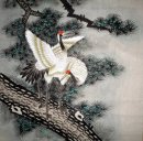 Crane & Pine - Pittura cinese