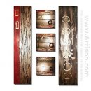 Hand-painted Abstract Oil Painting - Set of 5