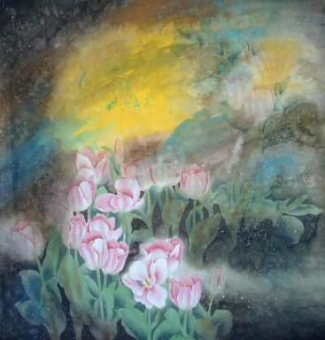 Bloemen - Chinees schilderij