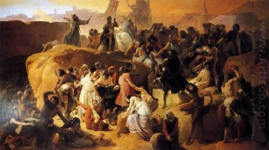 Crusaders Thirsting Nahe Jerusalem