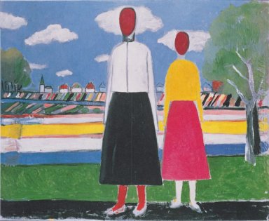 Zwei Figuren in einer Landschaft 1932
