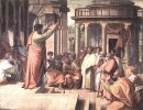 Paulus predigt In Athen Cartoon der Sixtinischen Kapelle
