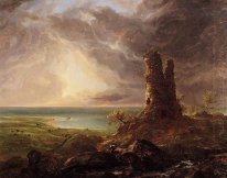 Romantic Landscape With Ruined Tower 1836