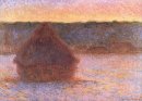 Heuschober bei Sonnenuntergang Frosty Wetter 1891
