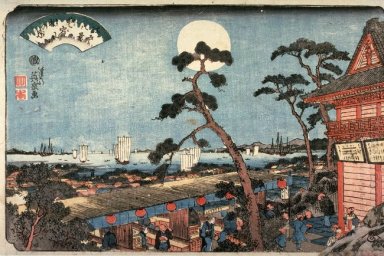 Autumn Moon over Atago Hill uit de serie Acht Meningen van Edo