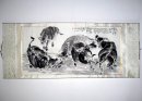 Cows - Mounted - Chinese Painting