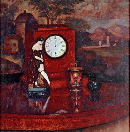 Ainda vida com a figura de porcelana