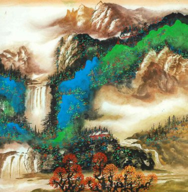 Waterfall - Chinese Painting