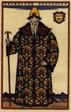 Boyar Diseño de vestuario para la ópera Boris Godunov de Modest