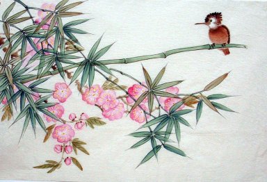 Babomm et la prune - Peinture chinoise