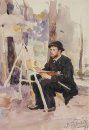 Retrato de I S Ostroukhov 1884