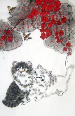 Cat - Peinture chinoise