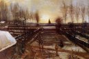 Das Pfarrhaus-Garten bei Nuenen im Schnee 1885