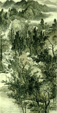 En Yard i Mountain - kinesisk målning
