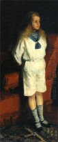Portrait of a boy in a white suit