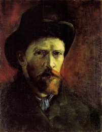 Self Portrait Dengan Gelap Merasa Hat 1886