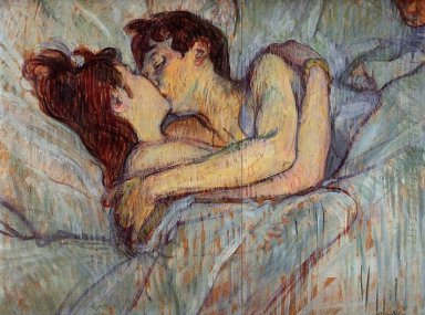В постели Поцелуй 1892
