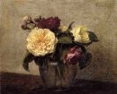 Gelbe und rote Rosen 1879