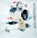 Pájaros y flores - Pintura china
