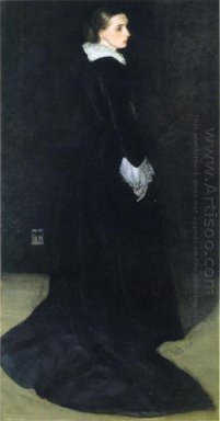 Anordnung in schwarzem Nr. 2 Porträt von Frau Louis Huth 1873