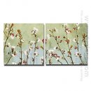 Hand-painted Floral Oil Painting - Set of 2