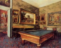 La sala da biliardo a hubert Menil 1892