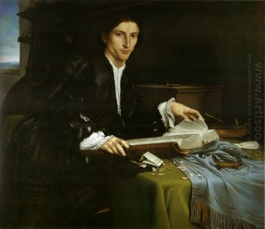 Portret van een Man In Zijn Studeerkamer