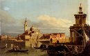 Une vue à Venise de la Punta Della Dogana Vers San Giorgio