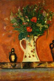 Blommor på en mantlepiece 1913