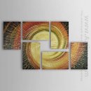 Hand-painted Oil Painting Abstract Oversized Wide - Set of 6