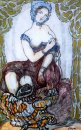 Porträt von A. O. Glebova-Sudeikina