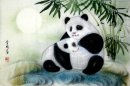 Panda-famille - Peinture chinoise
