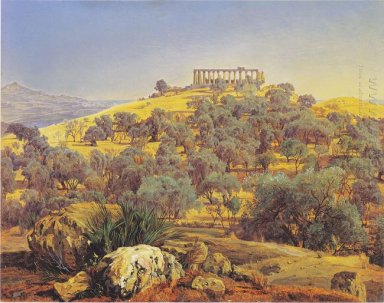 Die Ruinen der Tempel der Juno bei Girgenti Lancinia
