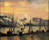 kaj i Rouen solnedgång 1896