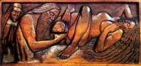 Nacimiento, el panel de madera de la cama