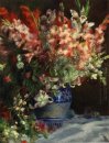 Gladiolas i en vas 1875