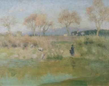 Landskap med Shepherd, nära Villa Madama, Rom