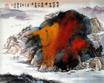 Red Rock Hill - Peinture chinoise