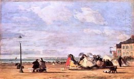 Ratu Eugenie On The Beach At Trouville 1863
