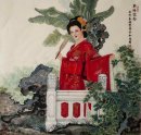 Mooie dame-Chinees schilderij