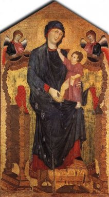 Мадонна на троне с младенцем и двумя ангелами