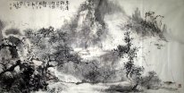 Montanhas e água - pintura chinesa