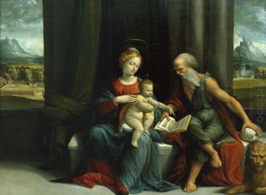 Madonna dan Anak dan St Jerome