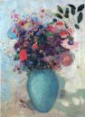 Fleurs dans un vase Turquoise