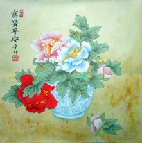 Oiseaux et fleurs - Peinture chinoise